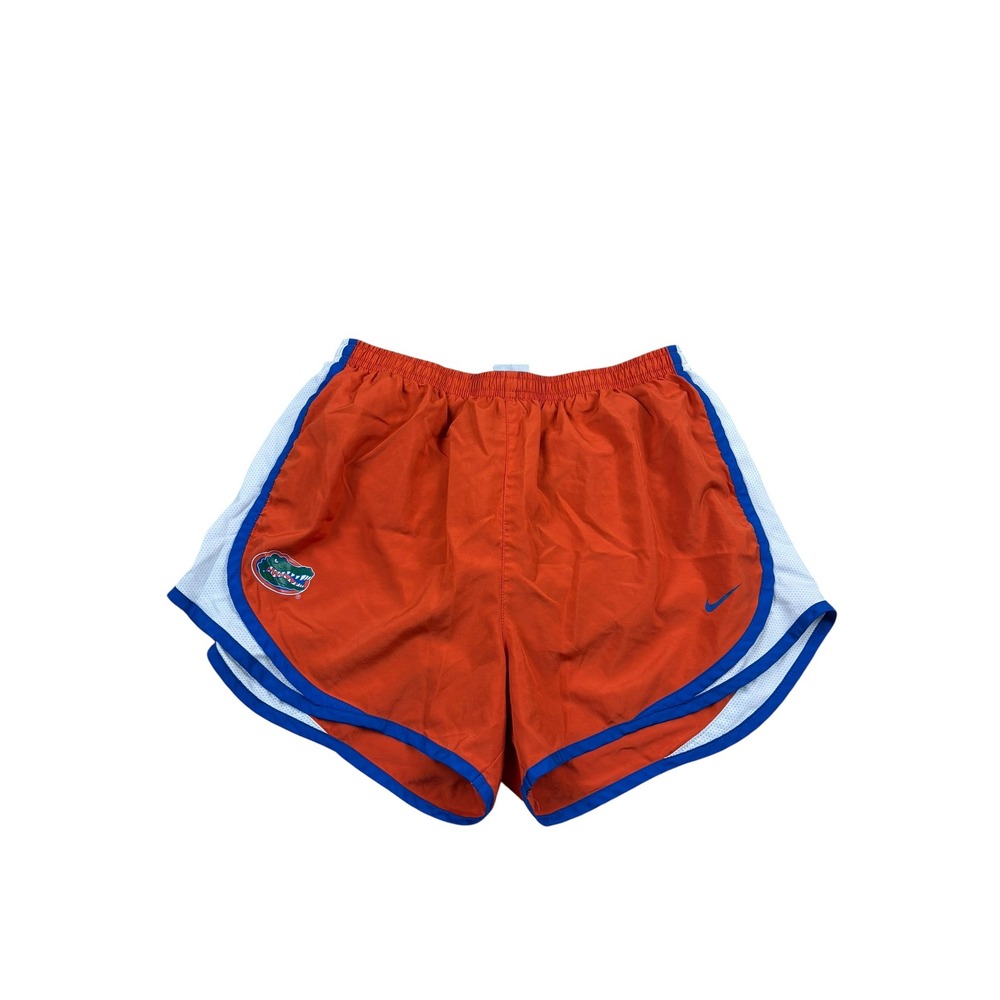 Nike Florida Gators Dri-FIT Orange Blue lined Running Shorts Womens Medium  SEC